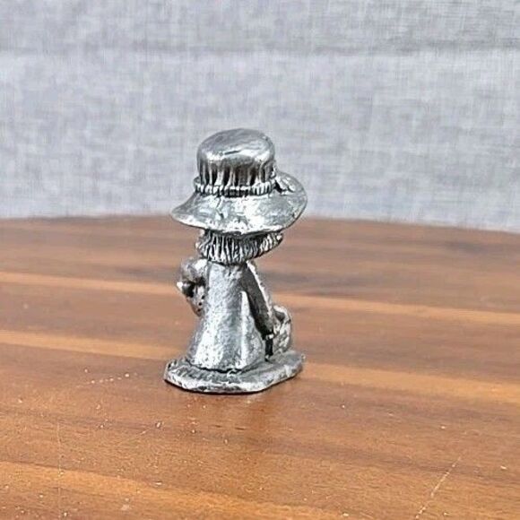 Vintage Michael Ricker Pewter Figurine - Girl with Teddy Bear - Picture 6 of 10